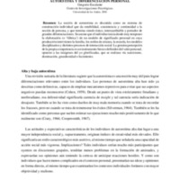 Autoestima y diferenciación personal